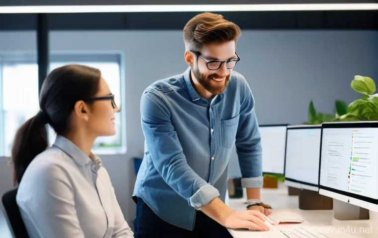 웹개발자 취업 후 첫 직무 - **Prompt 1: First Day Overwhelm with Legacy Codebase**
A young, diverse male web developer, in h... 웹개발자 취업 후 첫 직무 - **Prompt 1: First Day Overwhelm with Legacy Codebase**
A young, diverse male web developer, in h...