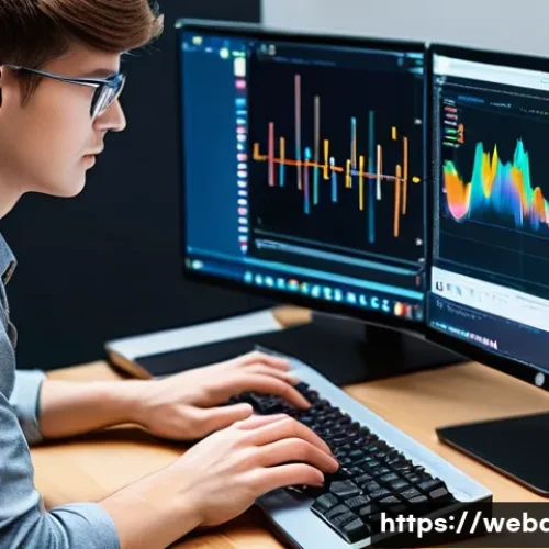 Home 15 웹개발자 실기 준비 - **Prompt 1: Hands-on Web Development in Action**
A diverse young adult, wearing a comfortable lo...